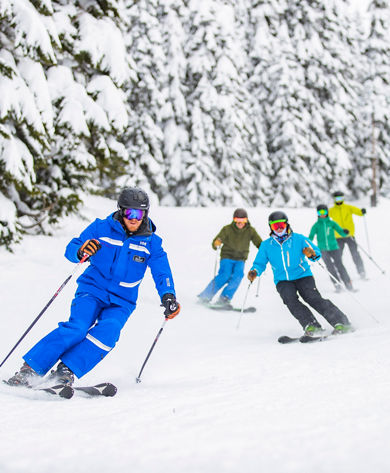 Adult Group Turns Ski and Ride School at Stevens Pass