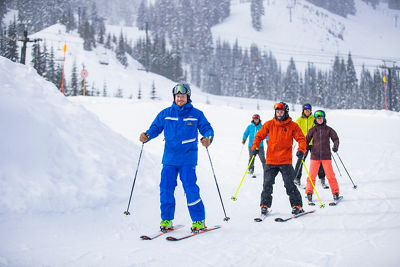Beginner Adult Group Ski and Ride School at Stevens Pass