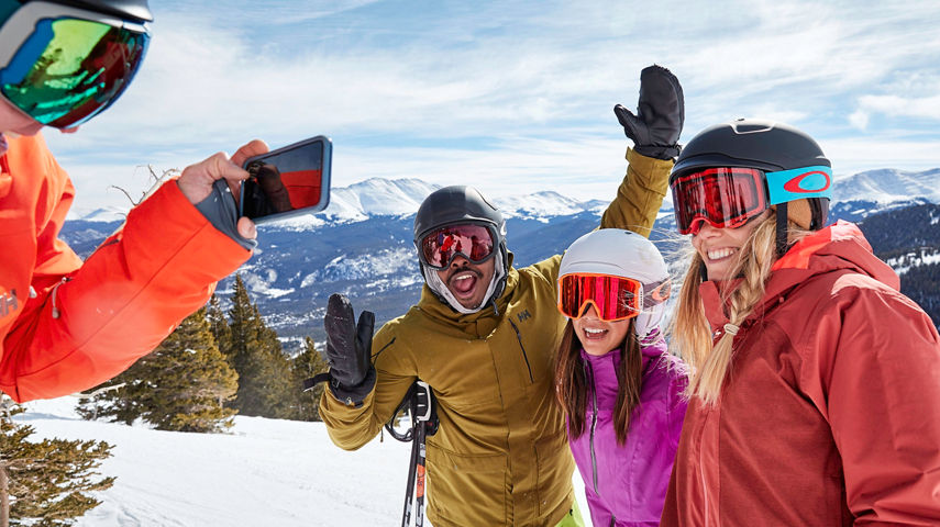 Friends skiing at Breckenridge, CO.