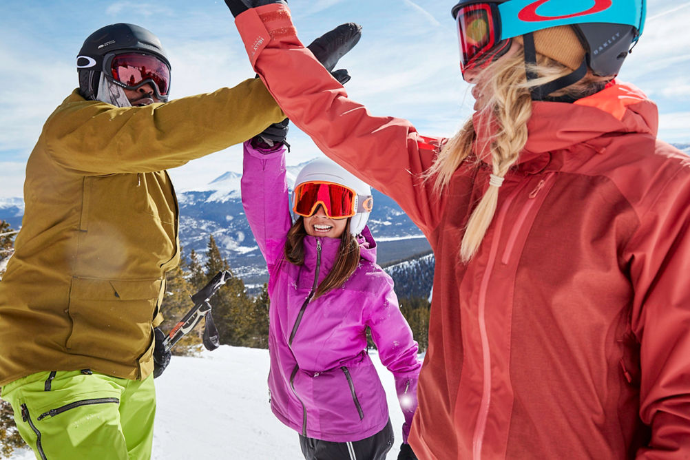 Friends skiing at Breckenridge, CO.