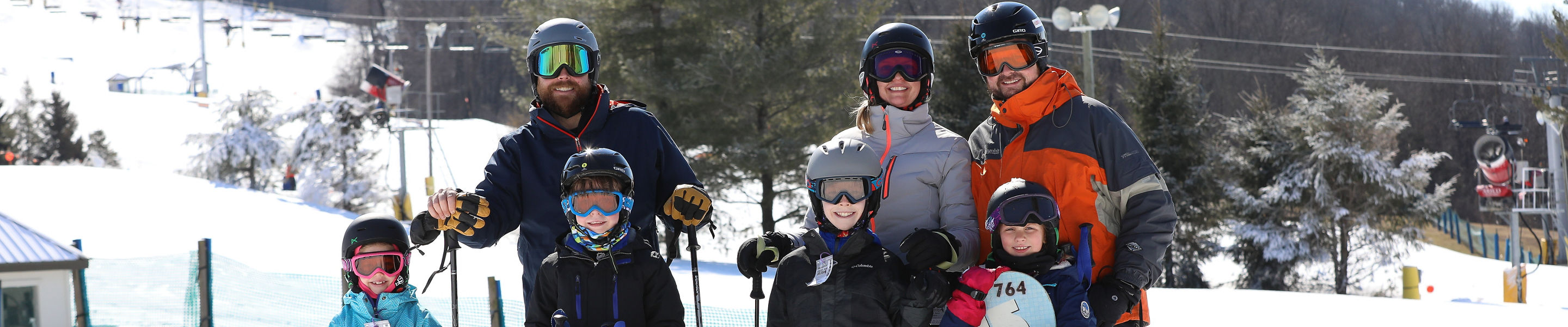 Family Poses at Base Area at Liberty Mountain
