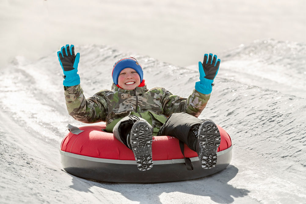 Family enjoys a day of tubing at Wilmot