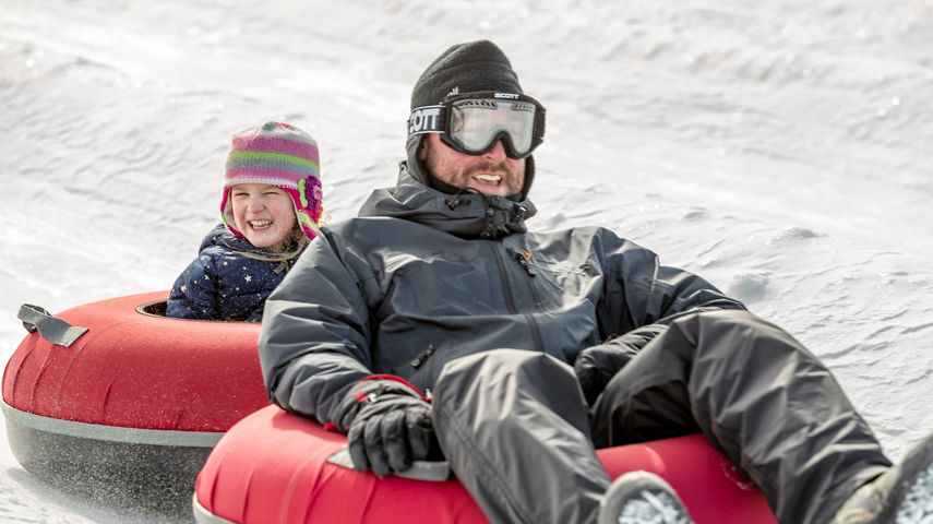 Family enjoys a day of tubing at Wilmot