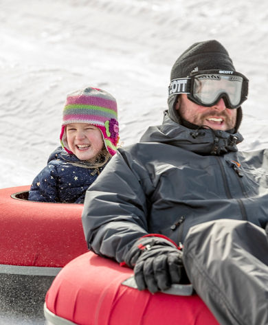 Family enjoys a day of tubing at Wilmot