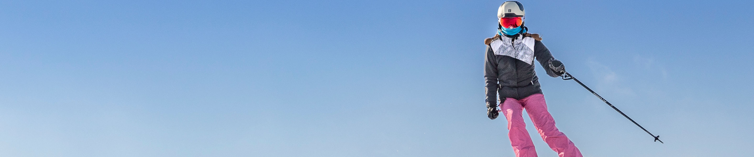 Little Girl Skis Downhill at Wilmot Mountain