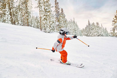 Family skiing in Vail, CO.