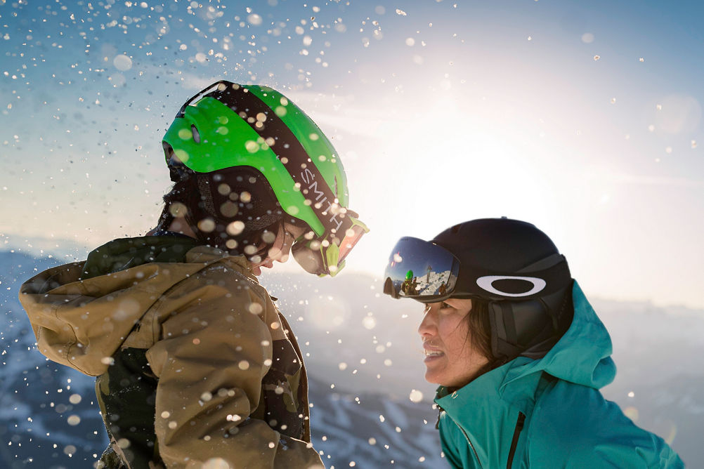Family skiing in Whistler Blackcomb.