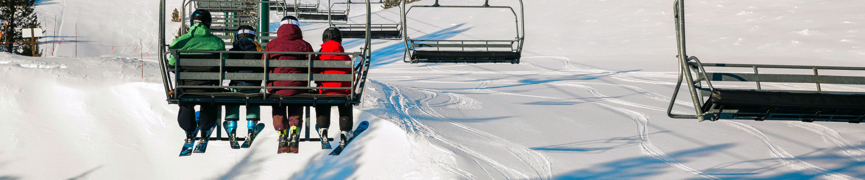 Family skiing in Kirkwood, CA.
