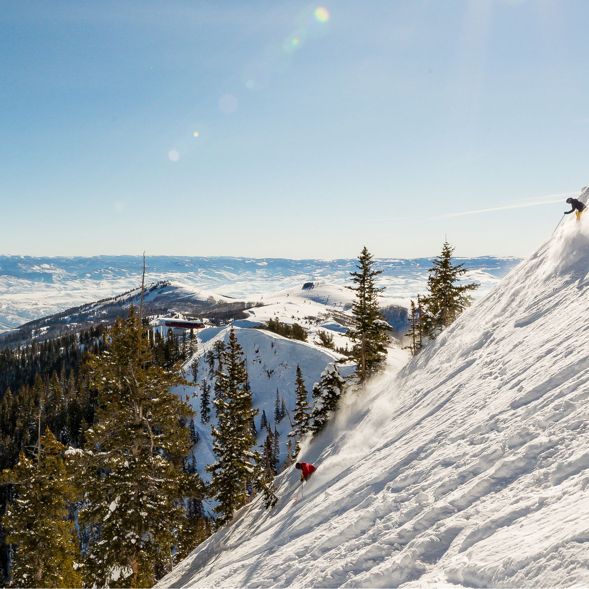 Skiing vast terrain at Park City