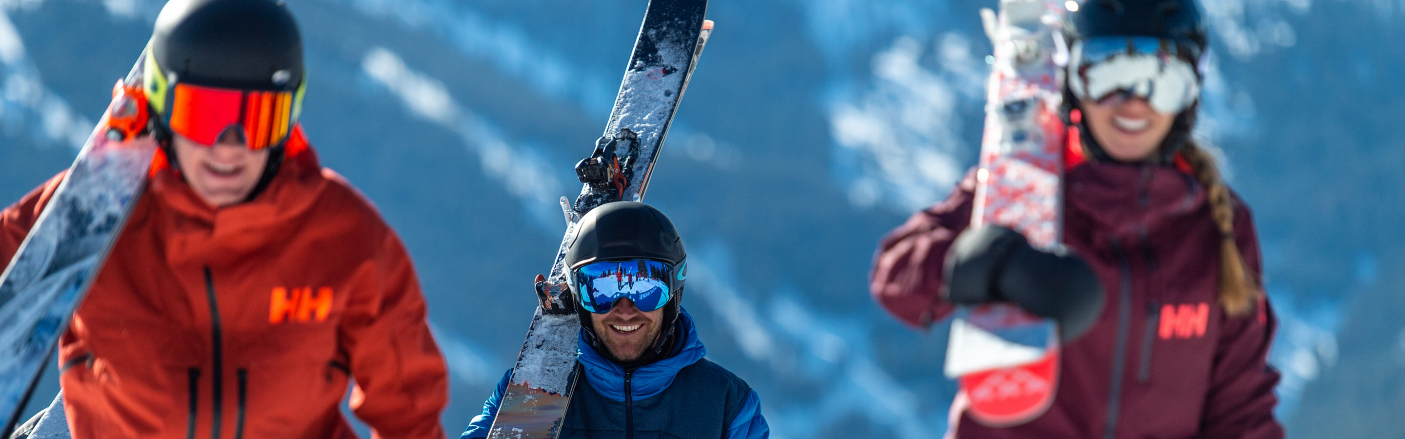 Skiing and Riding in the Back Bowls in Vail, CO