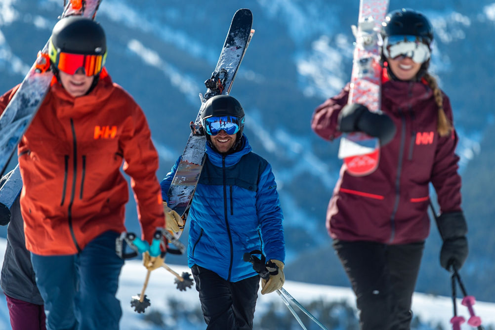 Skiing and Riding in the Back Bowls in Vail, CO