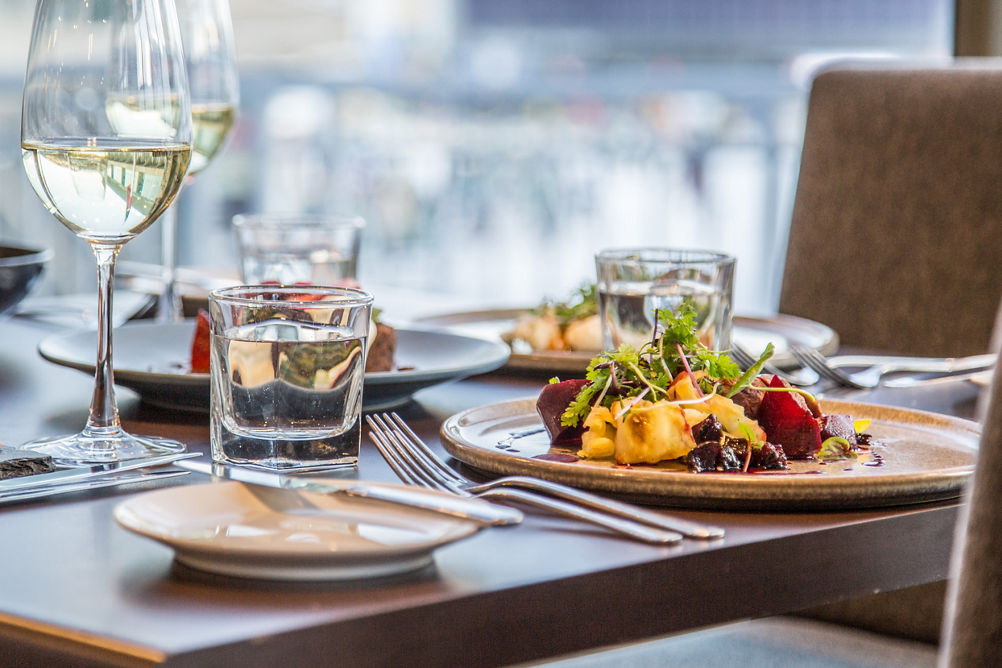 Ready for lunch at Snowgums Restaurant inside the Perisher Valley Hotel.  