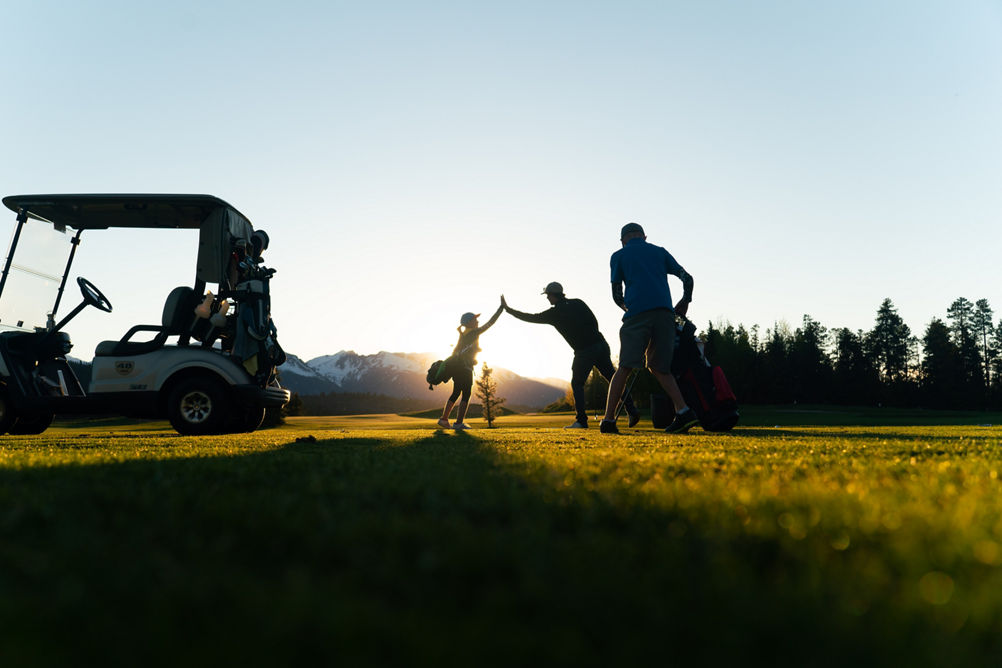 PGA Jr. league participants golf at the Ranch Course in Keystone, CO.
