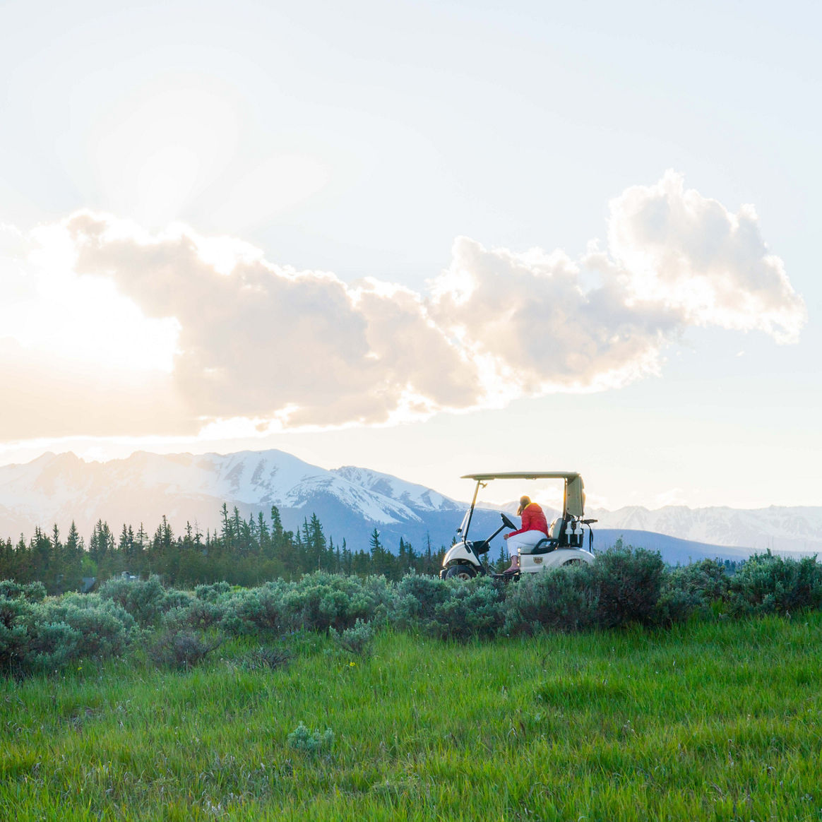 Golfing in the summer at the Ranch Golf Course on the front 9 in Keystone, CO. 