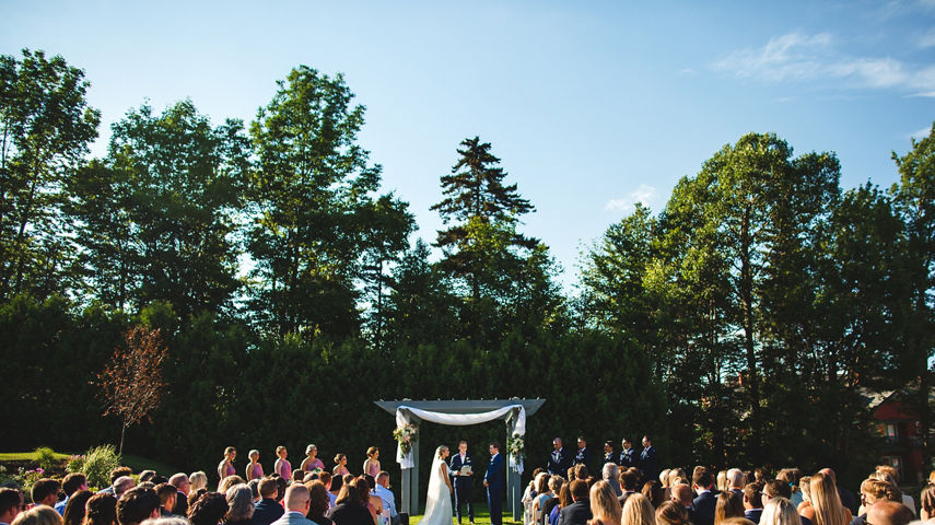 Couple Gets Married at Wedding Garden at Mount Snow