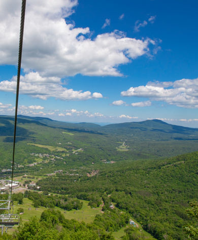 Scenic Landscape View from Chairlift at Hunter
