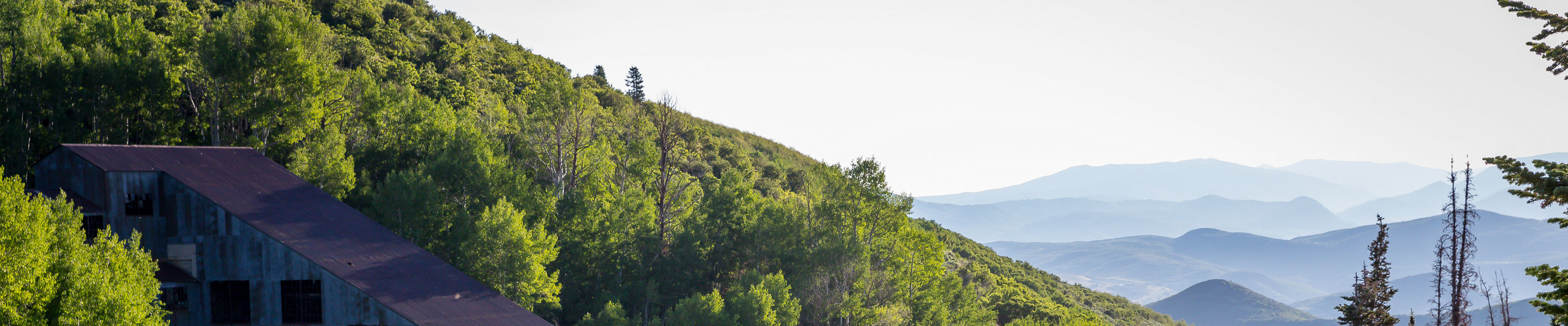 A scenic view of Park City during summer