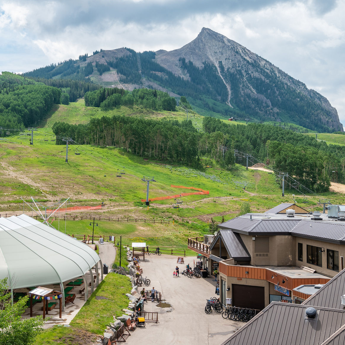 Bird's Eye View of the Crested Butte Mountain Resort Base Area