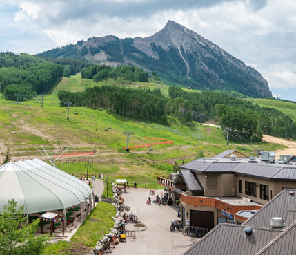 Bird's Eye View of the Crested Butte Mountain Resort Base Area