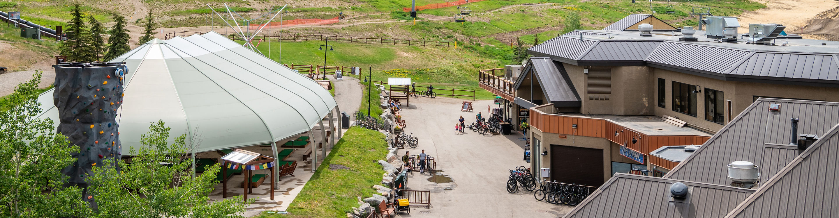 Bird's Eye View of the Crested Butte Mountain Resort Base Area