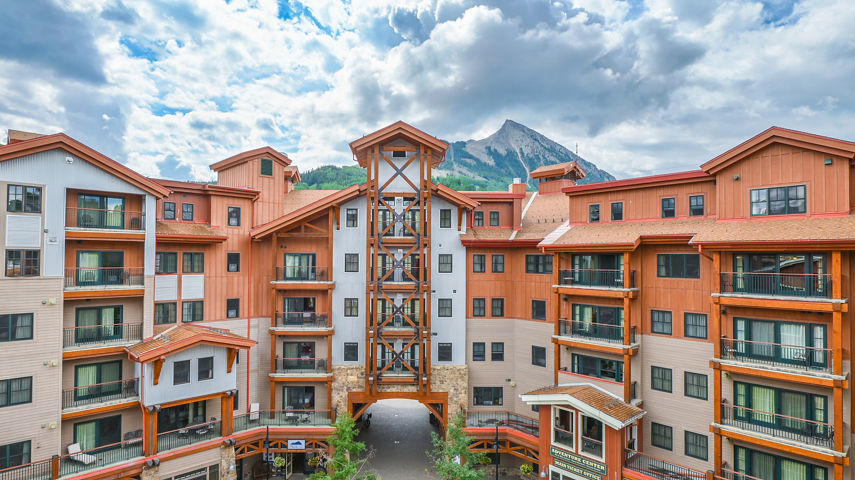 Exterior of Lodge at Mountaineer Square at the Crested Butte Mountain Resort
