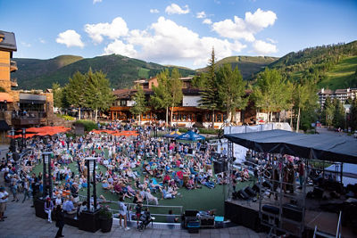 Outdoor bluegrass concert in Vail Colorado