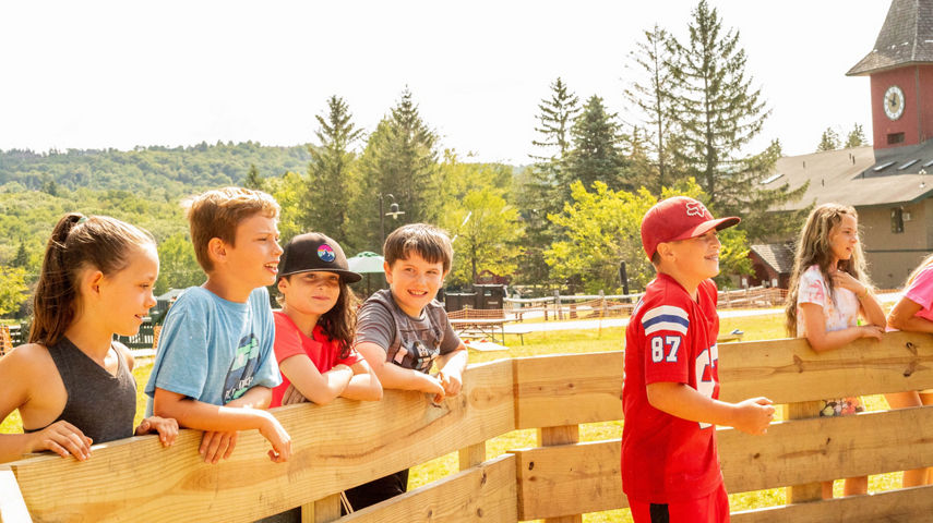 Kids Play in Gaga Pit at Camp at Mount Snow