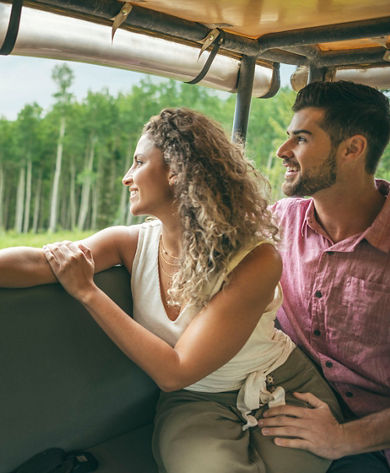 Couple Takes in the Sites During a 4x4 Mountain Tour in Beaver Creek, CO