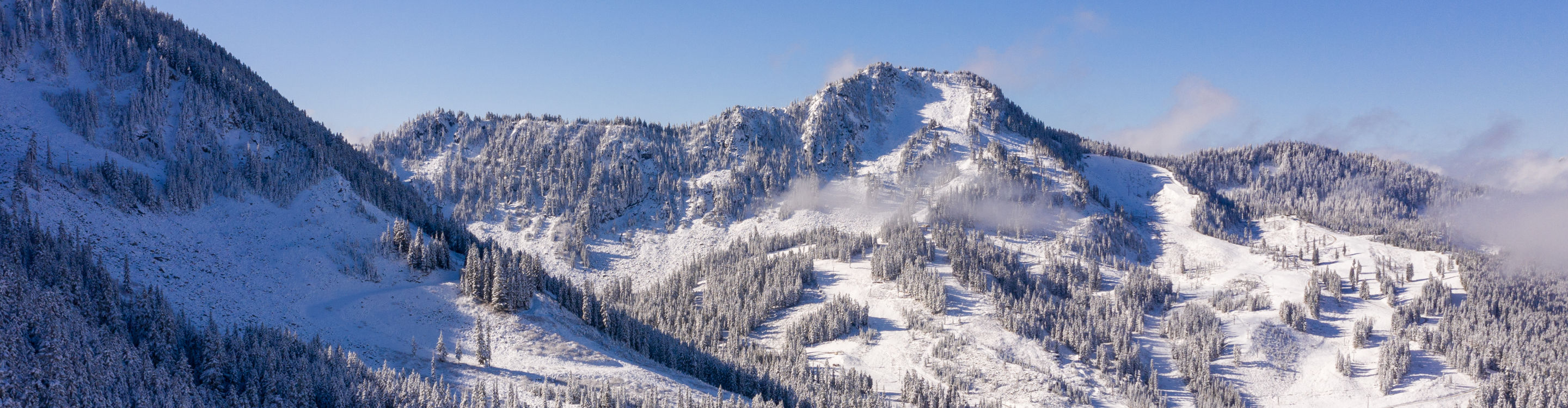 Wide Cascade Scenic Aerial at Stevens Pass