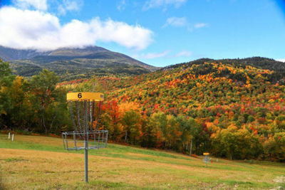 Disc Golf Hole on a Fall Day at Wildcat Mountain