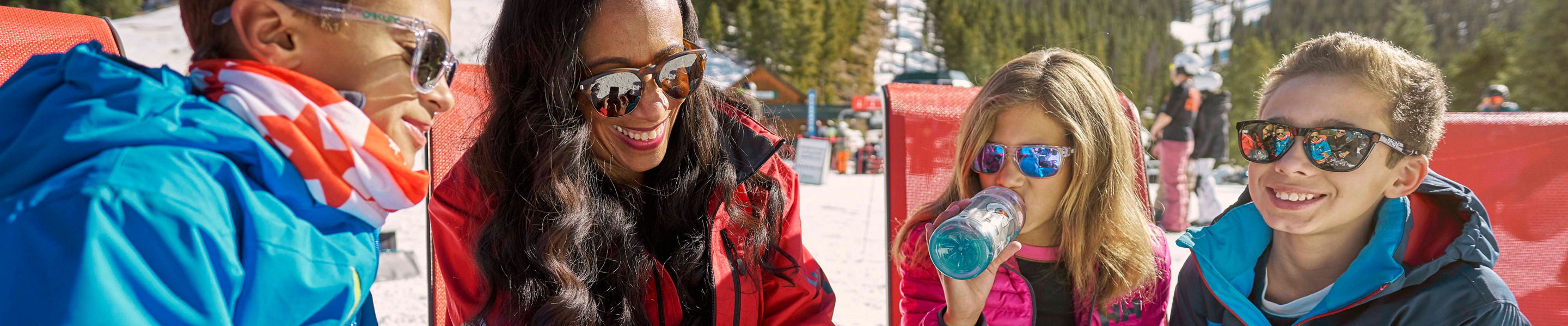 Family hangs out at Labonte's beach in Keystone, CO.