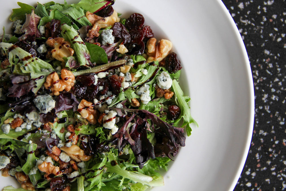 Overhead view of a salad option at Mt. Brighton
