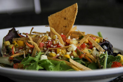 Nacho salad entree at Mt. Brighton