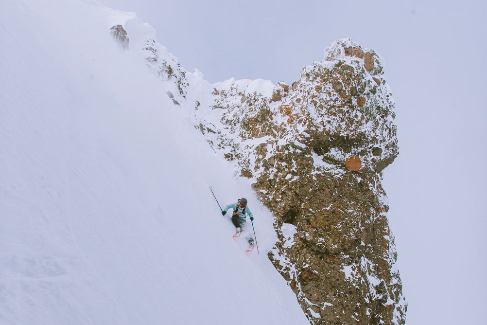 Woman Skiing at Kirkwood Resort