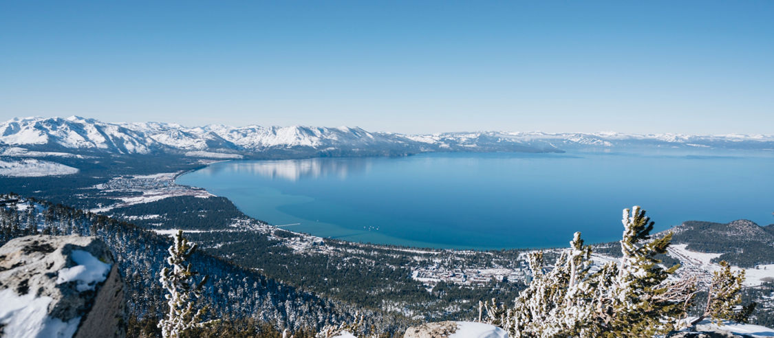 Friends Skiing at Olympic Express at Heavenly