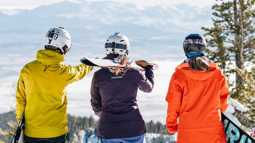 Friends Skiing at Olympic Express at Heavenly