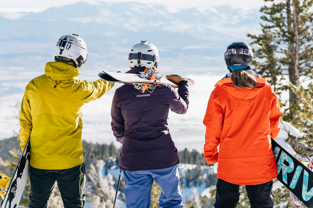 Friends Skiing at Olympic Express at Heavenly