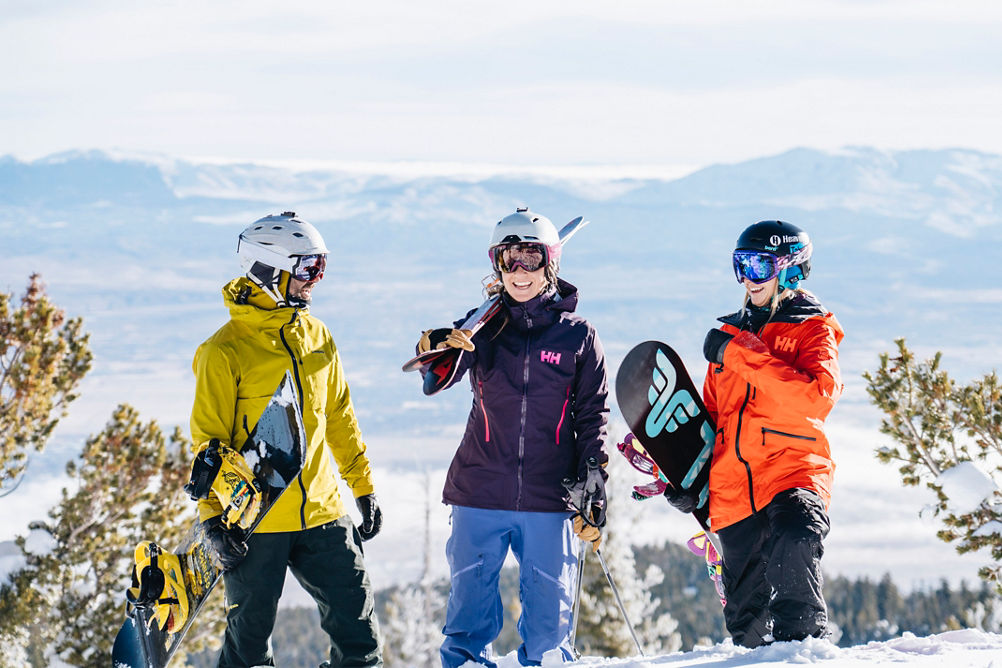 Friends Skiing at Olympic Express at Heavenly