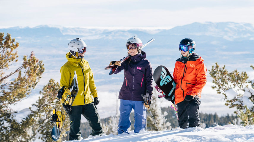 Friends Skiing at Olympic Express at Heavenly