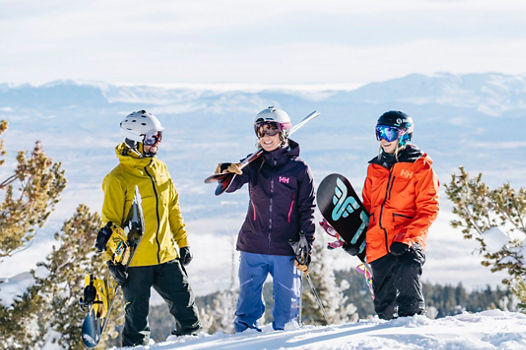 Friends Skiing at Olympic Express at Heavenly