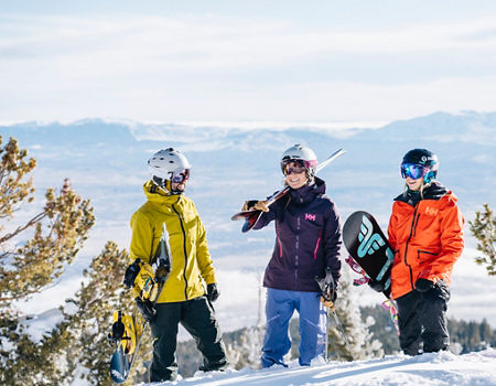 Friends Skiing at Olympic Express at Heavenly