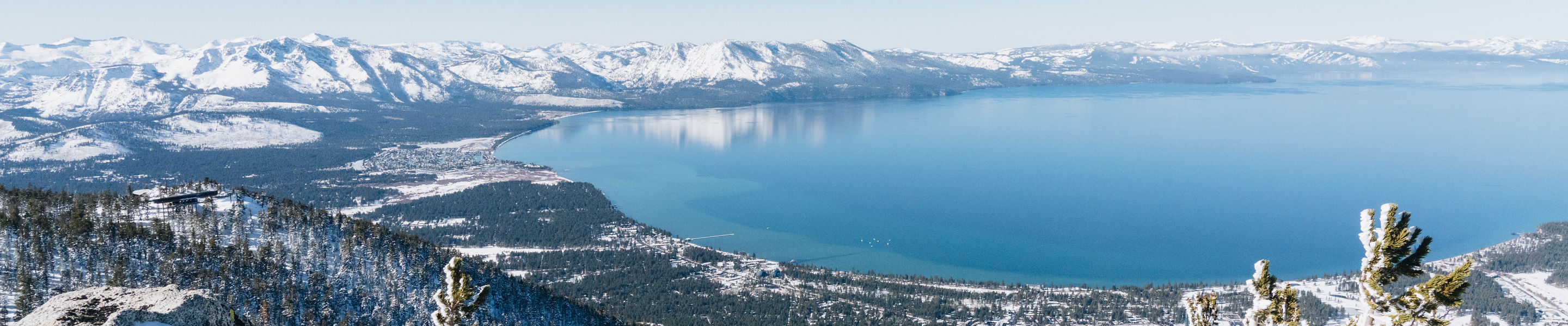 Friends Skiing at Olympic Express at Heavenly