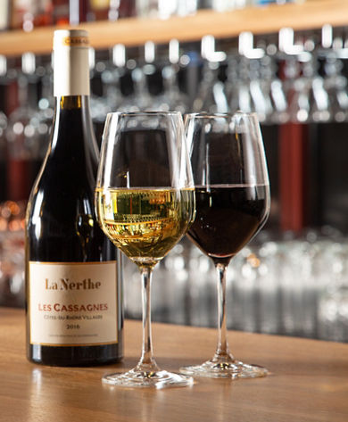 Red and White Wine Served at Bourbon Pub in The Village at Northstar