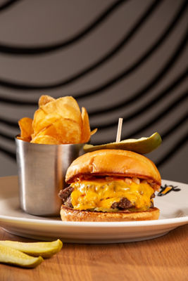 Double Cheeseburger at Big Boulder Cafe