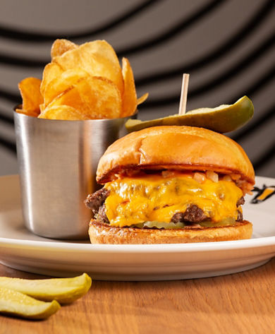 Double Cheeseburger at Bourbon Pub in The Village at Northstar