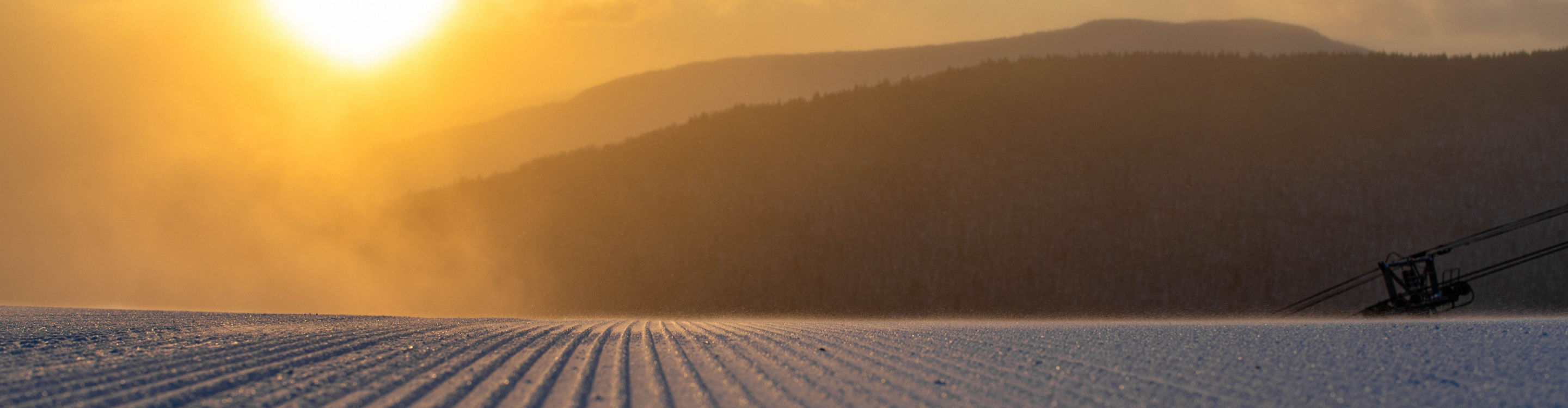Fresh Corduroy at Hunter Mountain