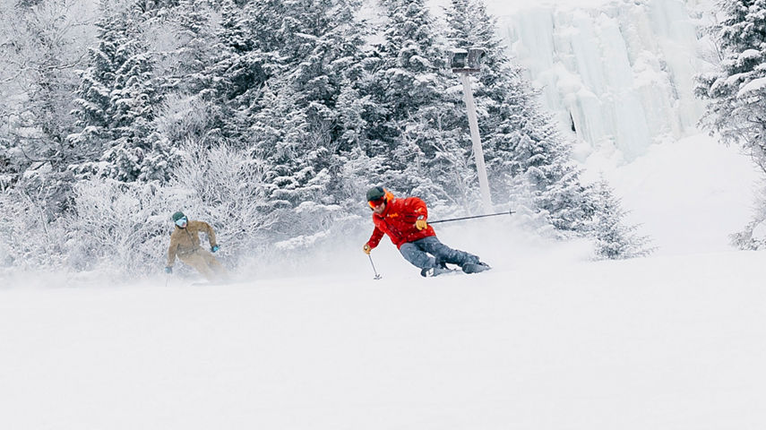 Nearing the End of the Run with Gondolas at Stowe