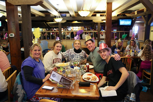 Group Poses at New Year's Eve Dinner at Liberty Mountain Lodge