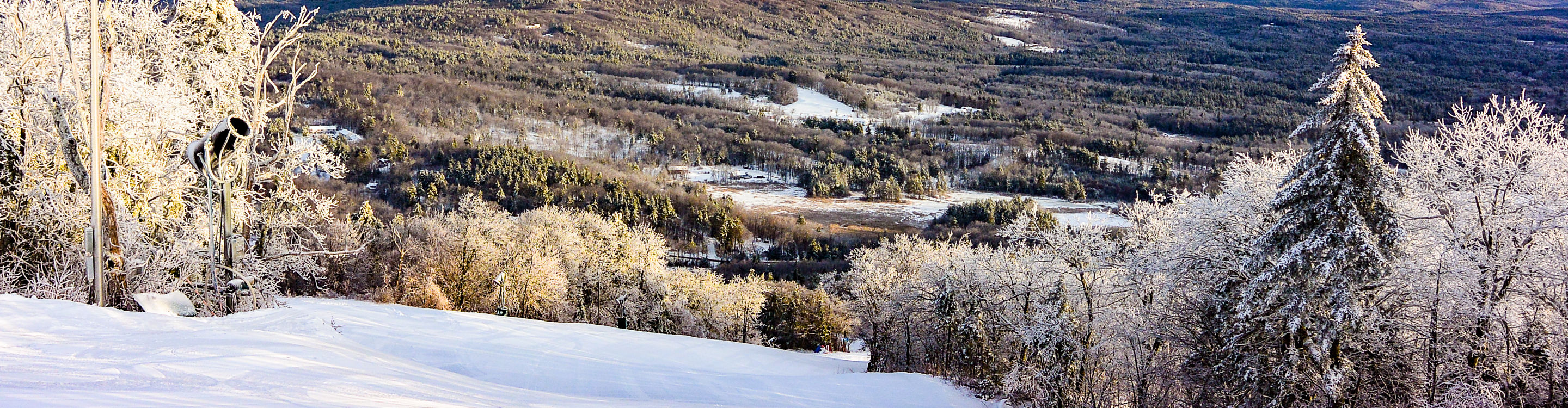 Groomed Ski Run with View at Crotched Mountain