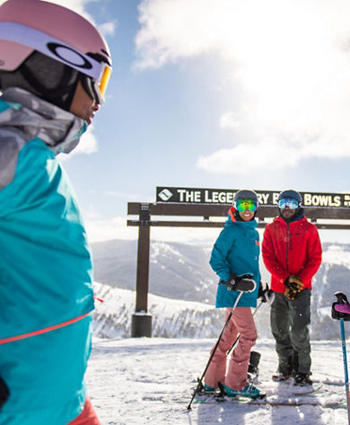 Family Getting Ready to Ski on Vail Mountain 